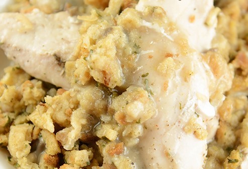 Can we say yum? Chicken Casserole Stuffing – Oopsie Andie In The ...